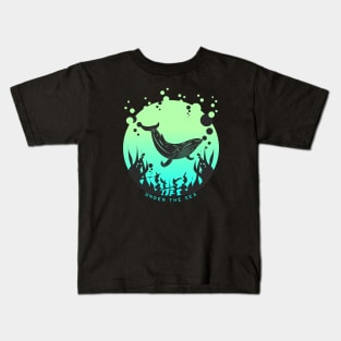 Under the Sea Retro Whale Ocean Lover Kids T-Shirt